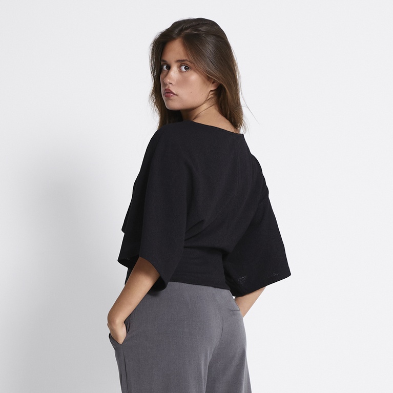 Poncho top "Samie" Black
